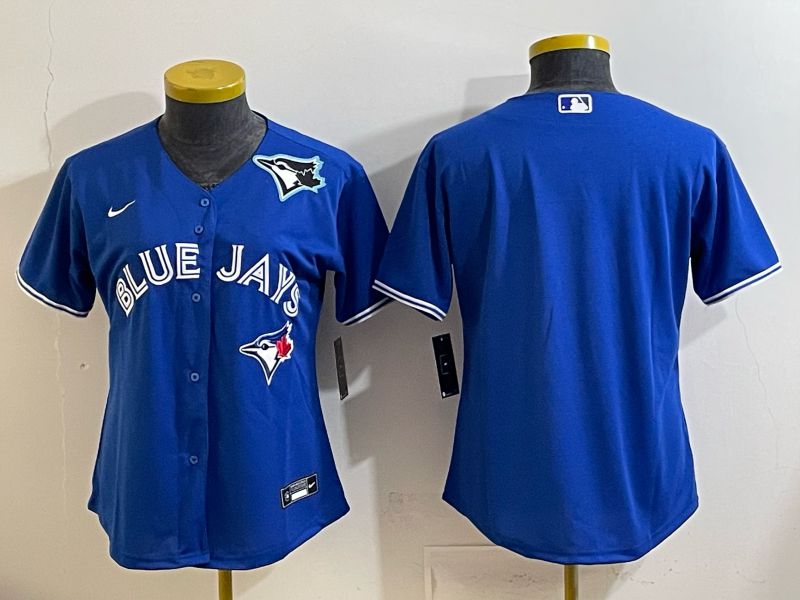 Women 2025 Toronto Blue Jays Blank Blue Game Nike MLB Jersey style 04->women mlb jersey->Women Jersey